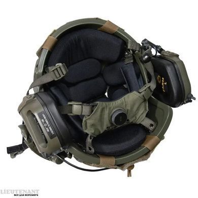 Кевларовий данський шолом ARCH PGD з активними навушниками Earmor M32 + кавер піксель, розмір L (56-59 см), олива