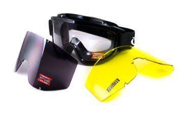Защитные очки Global Vision Wind-Shield 3 lens KIT (три сменных линзы) Anti-Fog фото