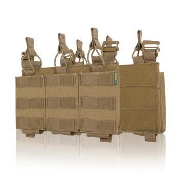 Съемная передняя панель к плитоноске с подсумками под 3 магазина Kiborg, койот