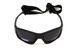 Нетонущие очки с поляризацией Hydro Polarized (dark gray) BluWater, Anti-Fog, черные линзы в черной оправе