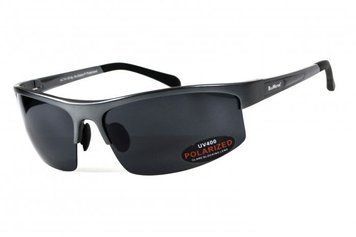 Окуляри поляризаційні BluWater Alumination-5 Gun Metal Polarized (gray) чорні в темній оправі фото