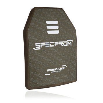Керамічна бронеплита Specprom S-Line 5-го класу захисту, вага 2.9 кг, розмір 26х33 см, олива
