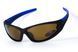 Сонцезахисні окуляри Daytona-4 Polarized BluWater, коричневі в чорно-синій оправі фото