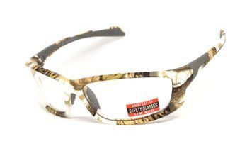 Очки защитные открытые Global Vision Hercules-5 White Camo (clear), прозрачные в камуфлированной оправе фото