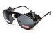 Окуляри захисні Global Vision Aviator-5 GunMetal (gray), сірі в темній оправі зі з'ємним ущільнювачем із синтетичної "шкіри"