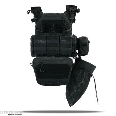 Плитоноска Kiborg GU gen.2 с 6 подсумками, черный мультикам