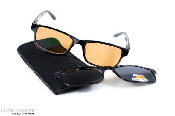 Окуляри для водія (антифари) BluWater Magnetic Drive Polarized (drive orange), помаранчевий HD (2в1) фото