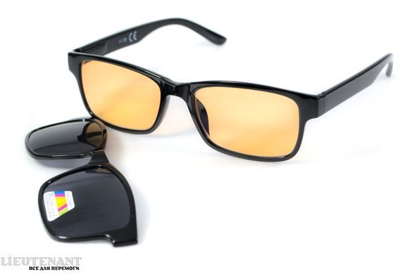 Окуляри для водія (антифари) BluWater Magnetic Drive Polarized (drive orange), помаранчевий HD (2в1) фото